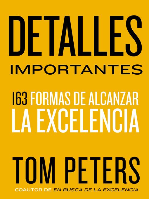 Title details for Detalles importantes by Thomas J. Peters - Available